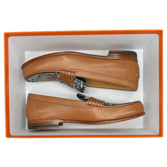 HERMES New Equateur Tatouage Kennedy Loafer Moccasins Shoes Made in Italy - Picture 6 of 16